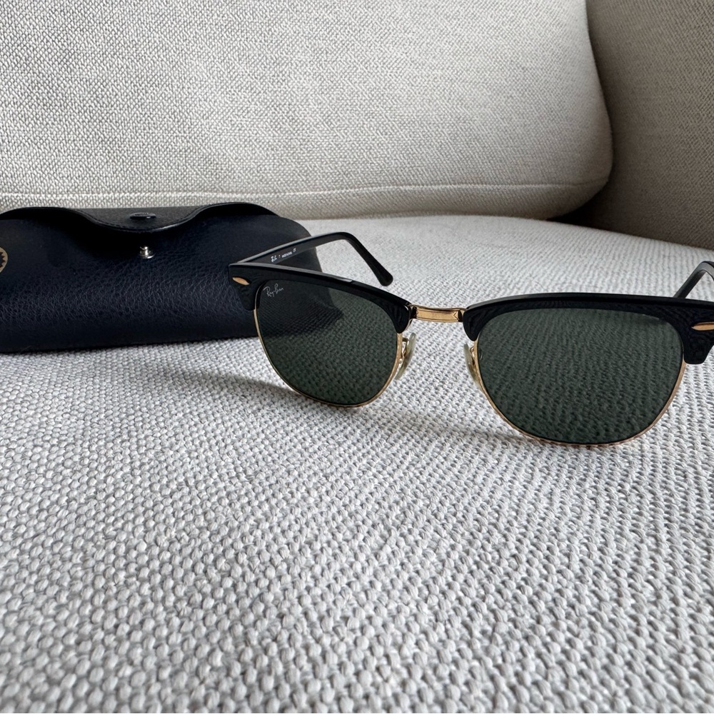 Ray-Ban Black and Gold Sunglasses